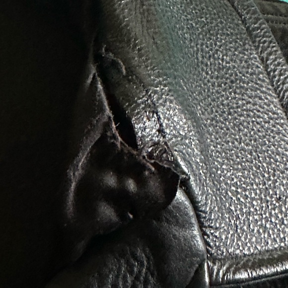 HEAVY Leather jacket- BULL HIDE and (faux) zebra hair - Picture 10 of 16